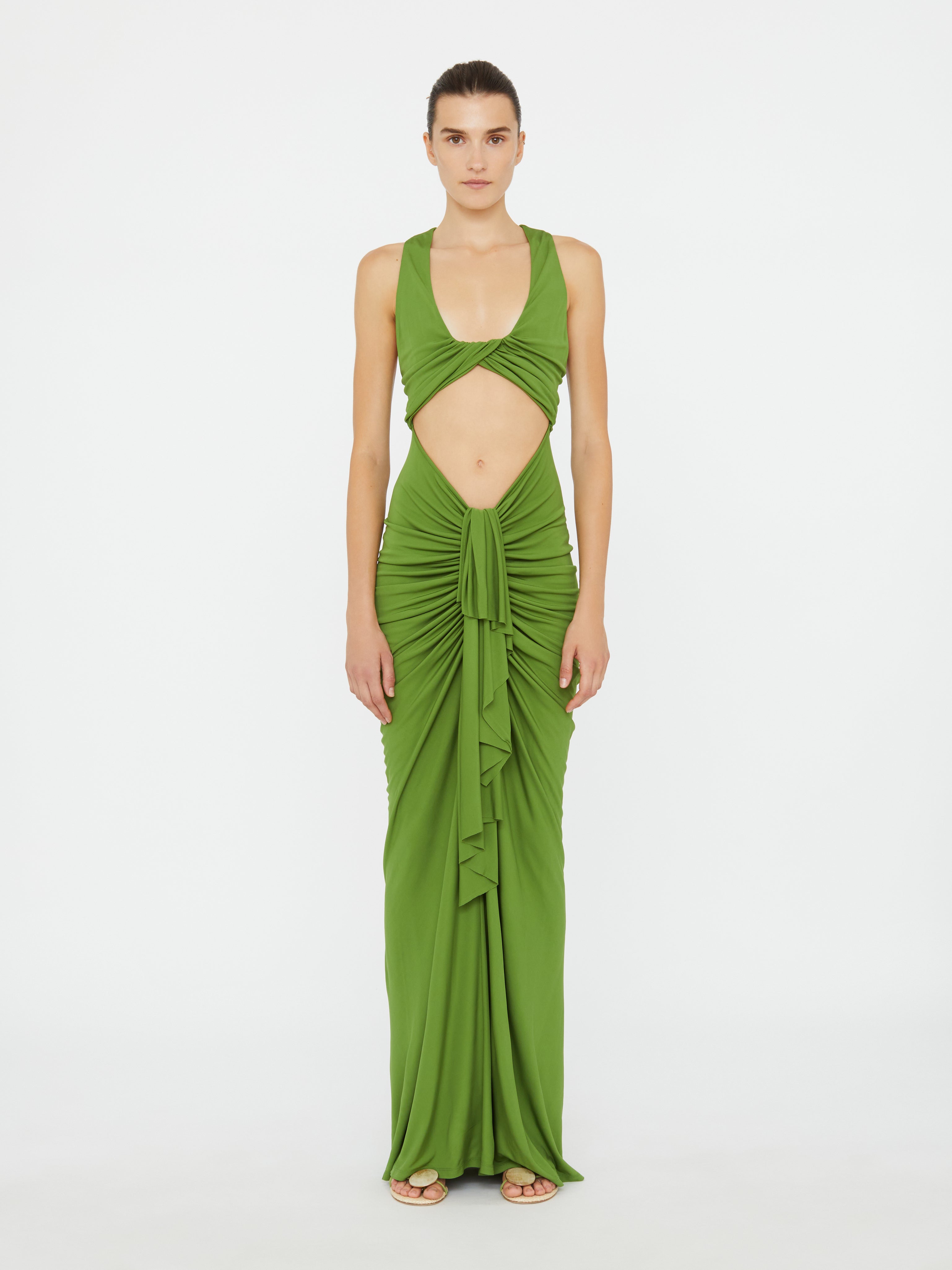 Vivenda Drape Front Dress