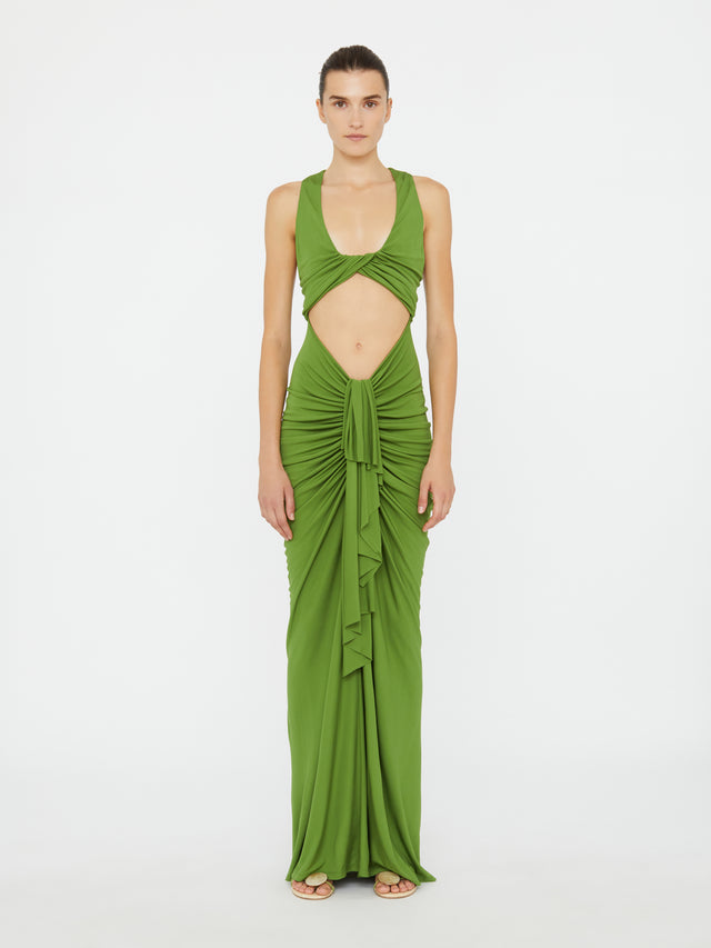 Vivenda Drape Front Dress