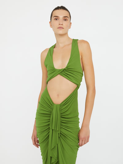 Vivenda Drape Front Dress