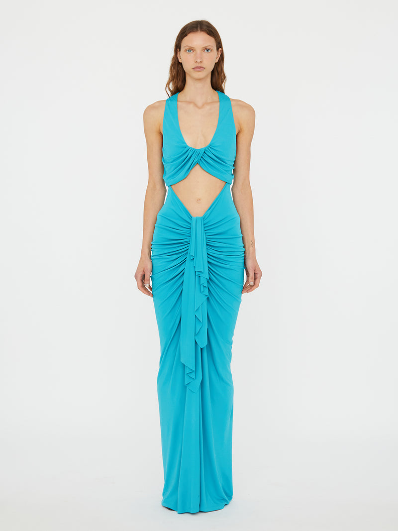 Vivenda Drape Front Dress