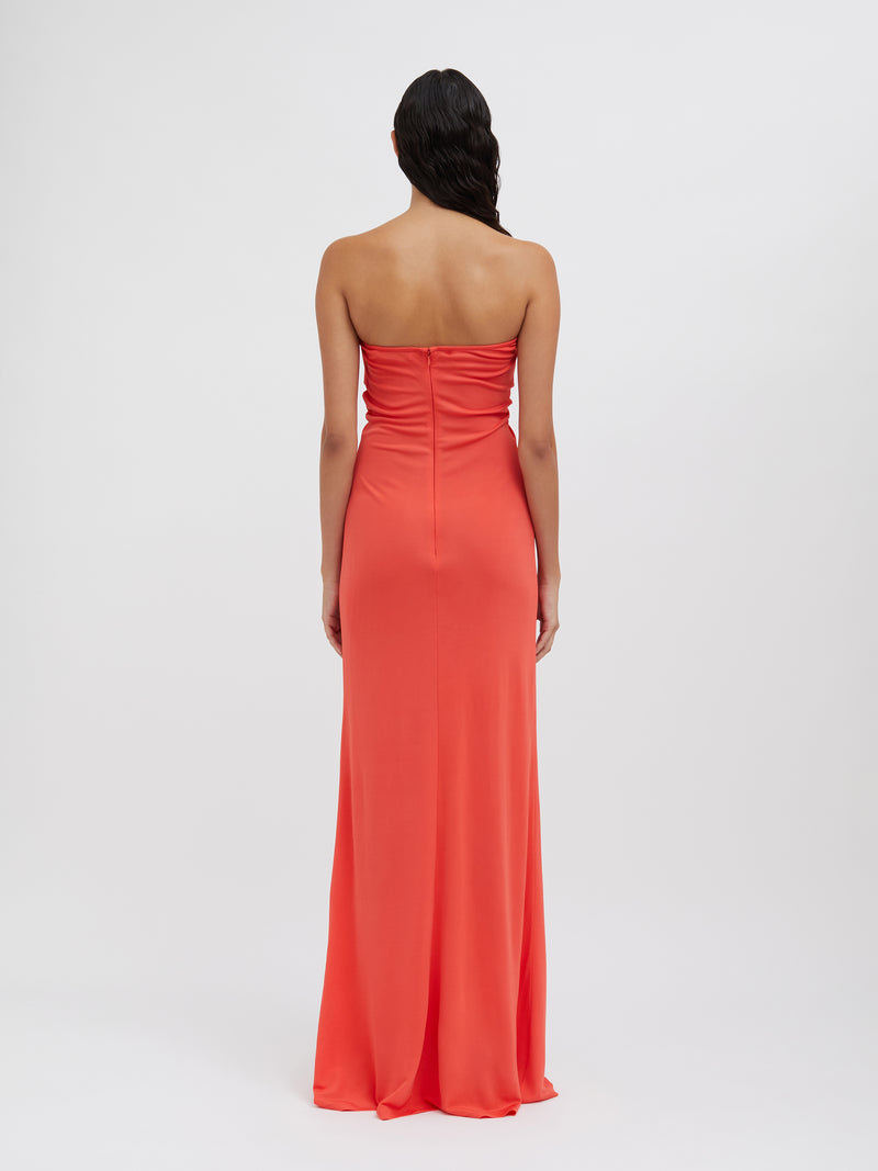 Arced Palm Strapless Dress - Image 5
