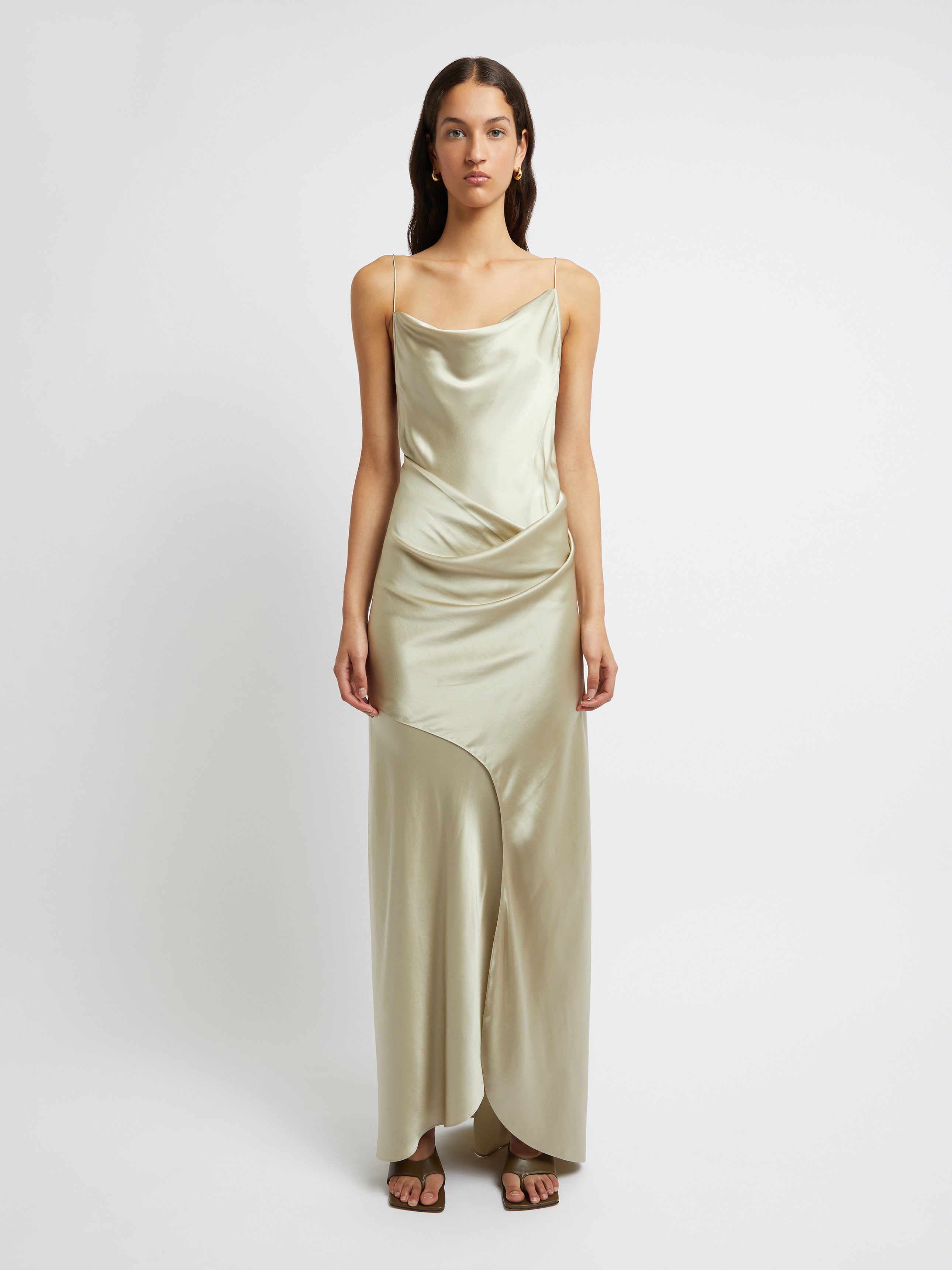 Verdant Falls Draped Dress