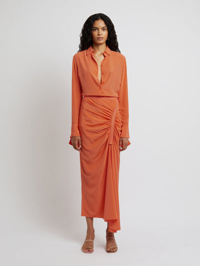 Inclined Gathered Skirt
