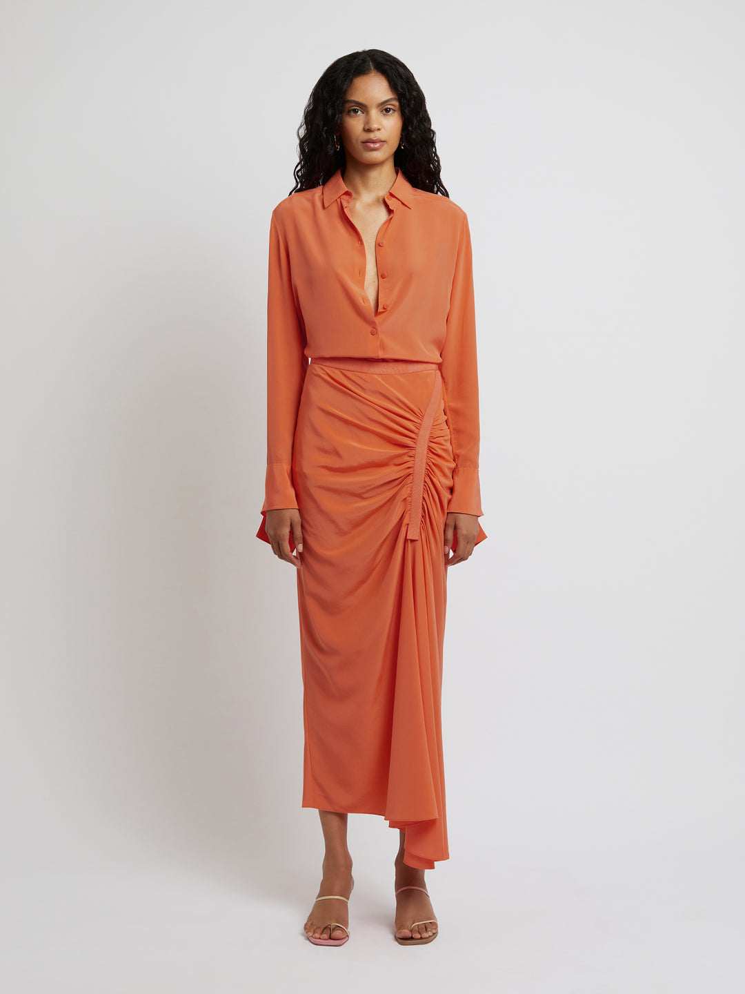 Inclined Gathered Skirt