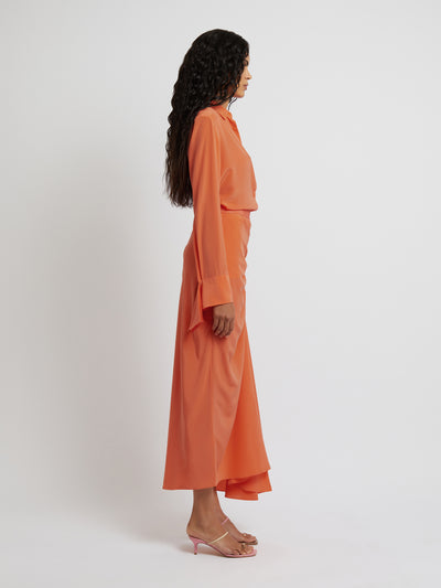 Inclined Gathered Skirt