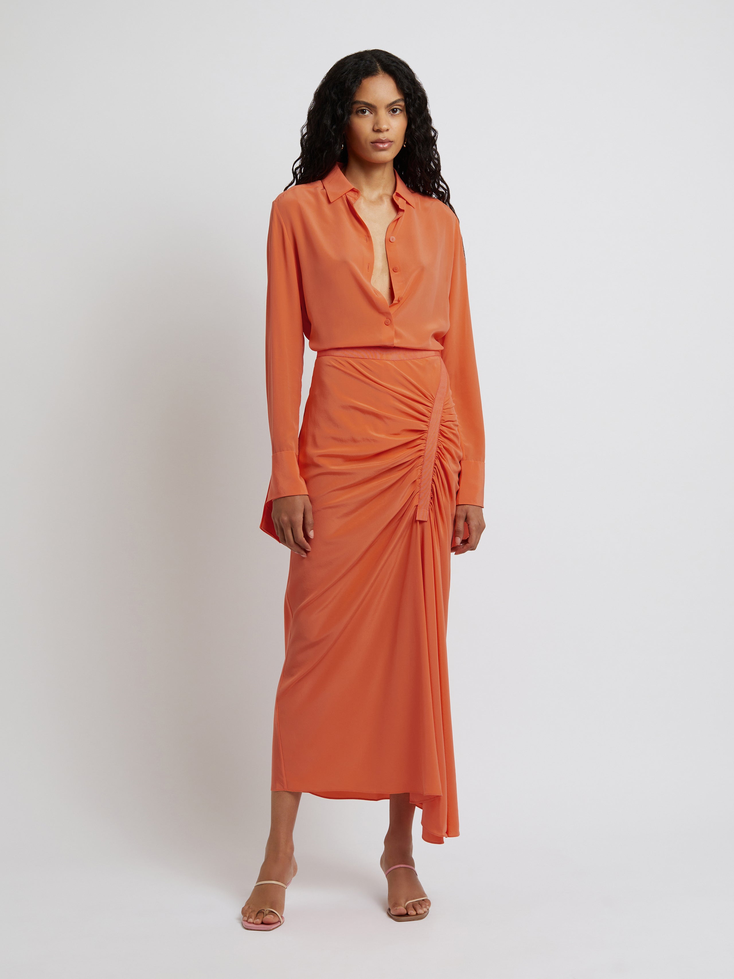 Inclined Gathered Skirt