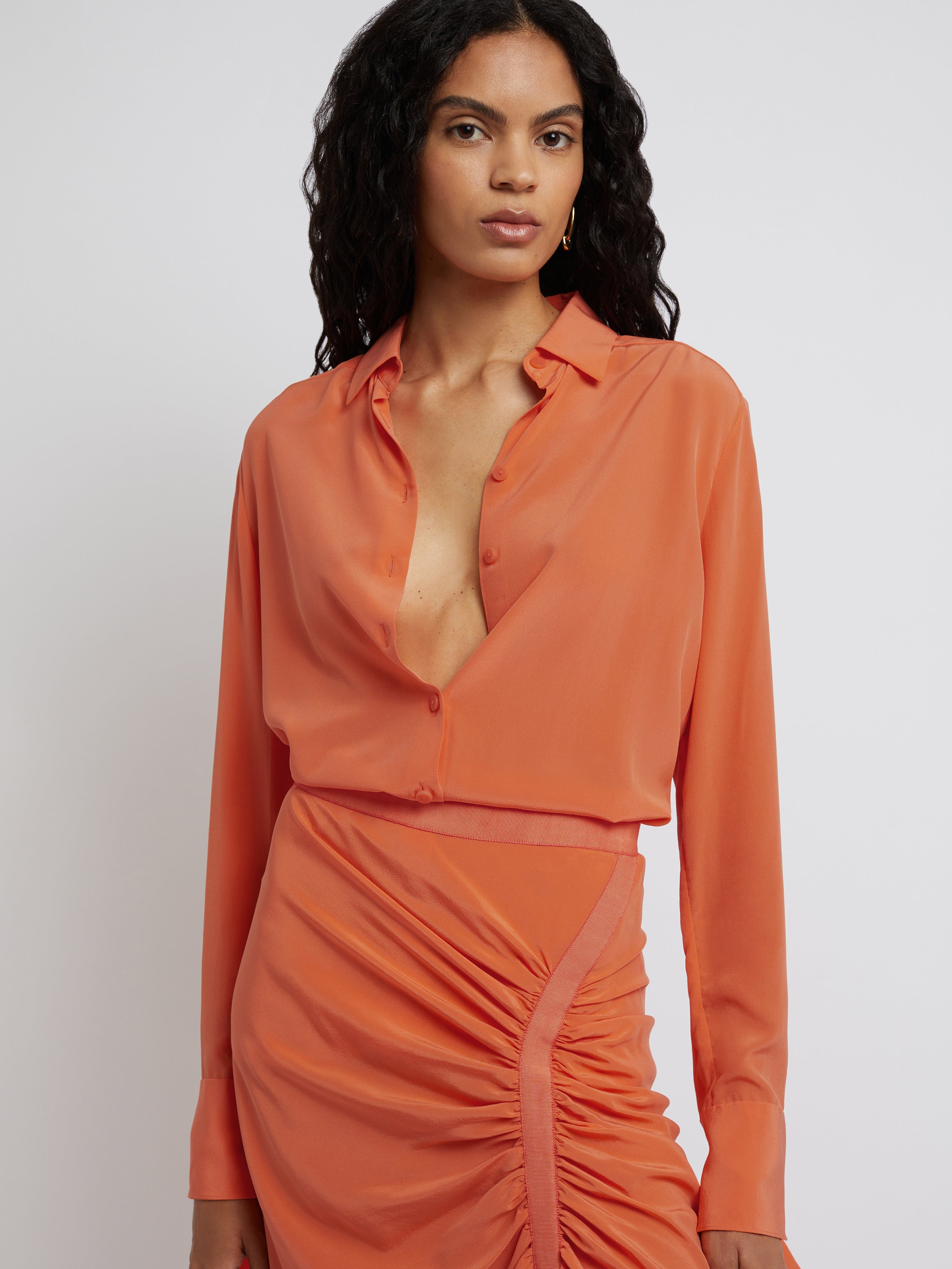 Inclined Gathered Skirt