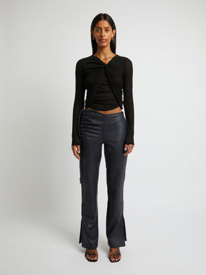 Bertoia Ruched Leather Pant