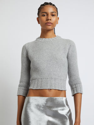 Divider Cashmere Shrunken Sweater