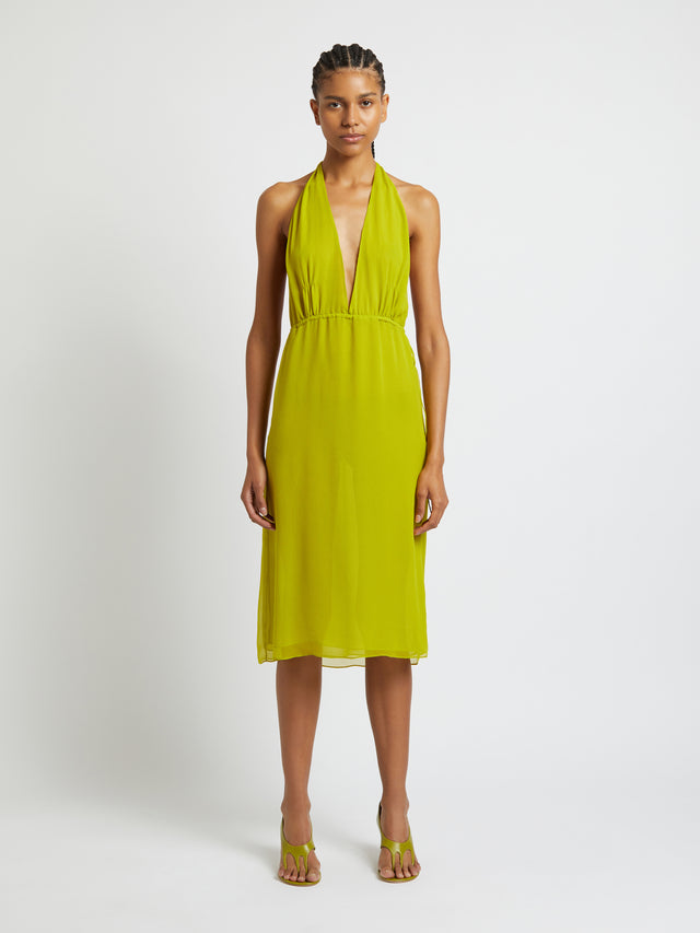 Silk Springs Halter Dress