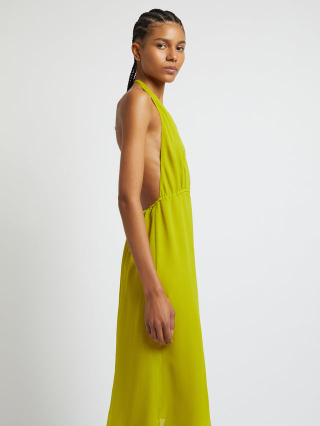 Silk Springs Halter Dress