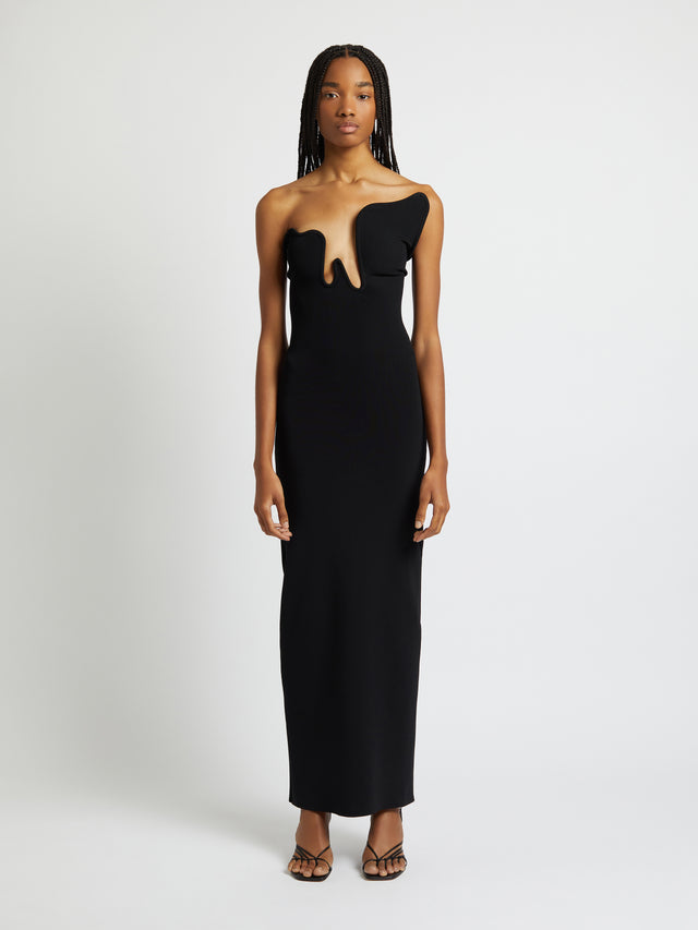 Salacia Wire Column Strapless Dress