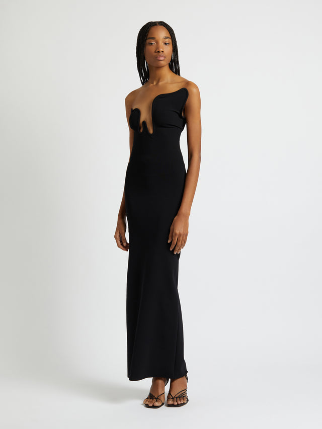 Salacia Wire Column Strapless Dress