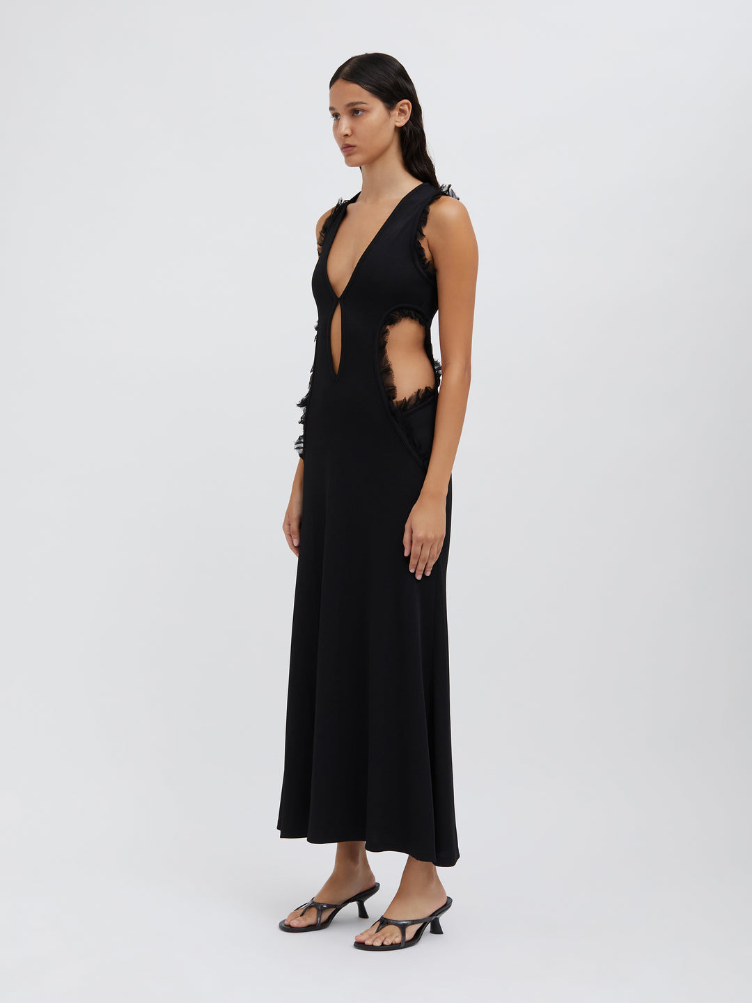 Christopher Esber | Carina Plunge Dress Black