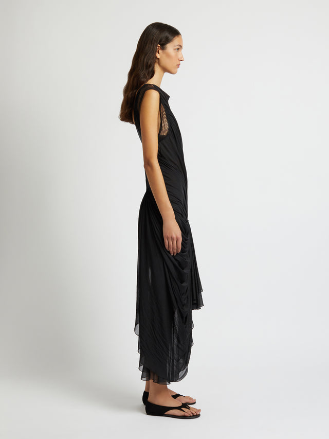 Galathea Asymmetric Long Dress