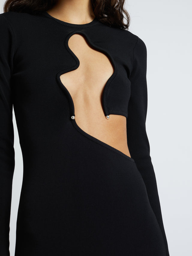 Salacia Wire Long Sleeve Column Dress