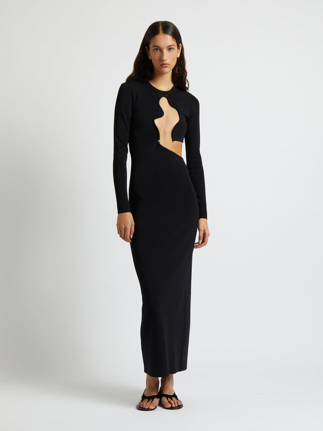 Salacia Wire Long Sleeve Column Dress