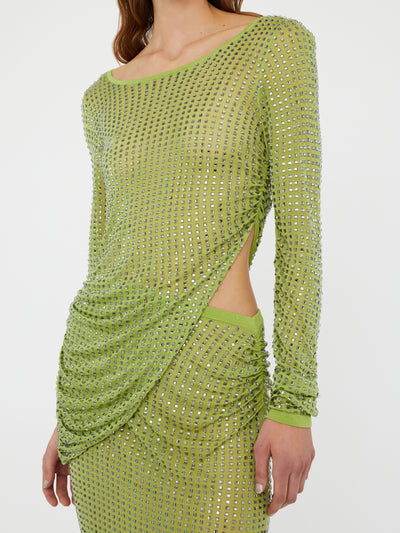 Cirrus Cutaway Long Sleeve Midi Dress