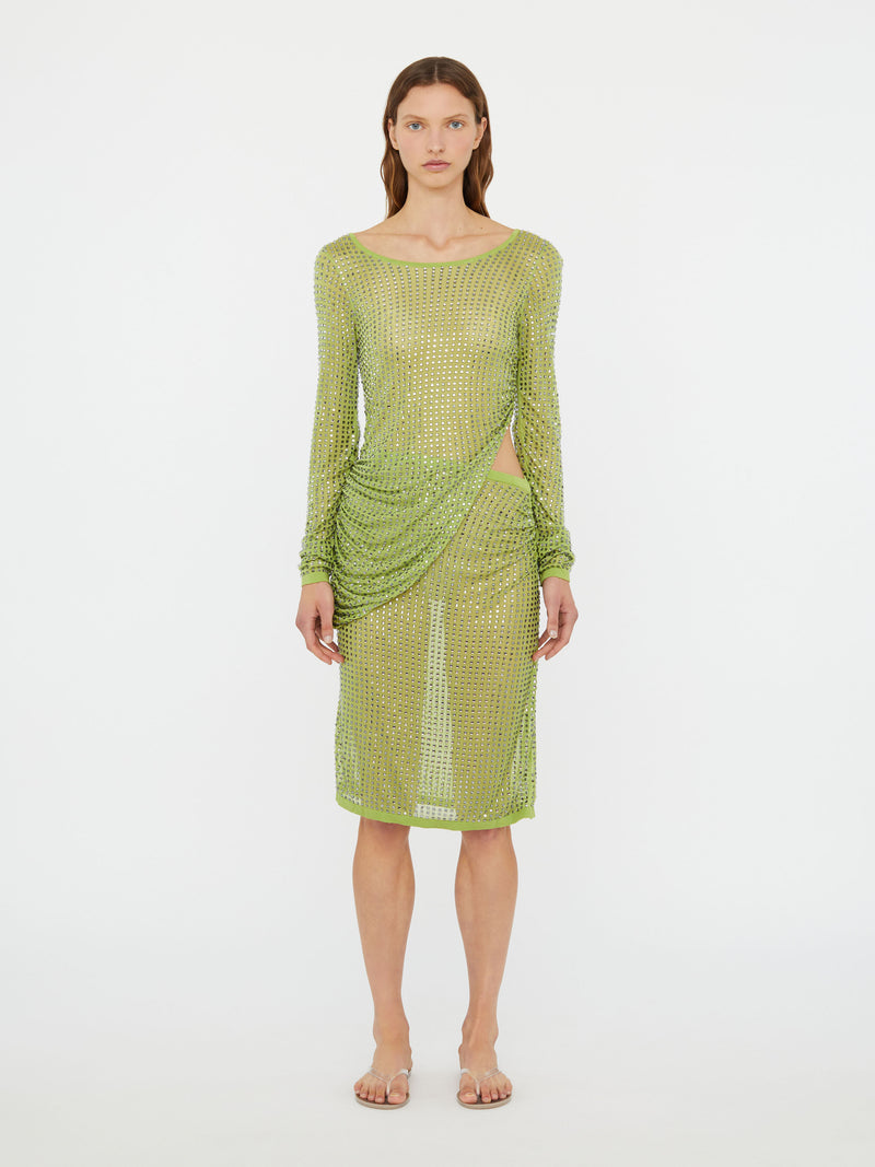 Cirrus Cutaway Long Sleeve Midi Dress