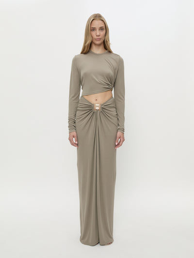 Bezel Quartz Ruched Skirt