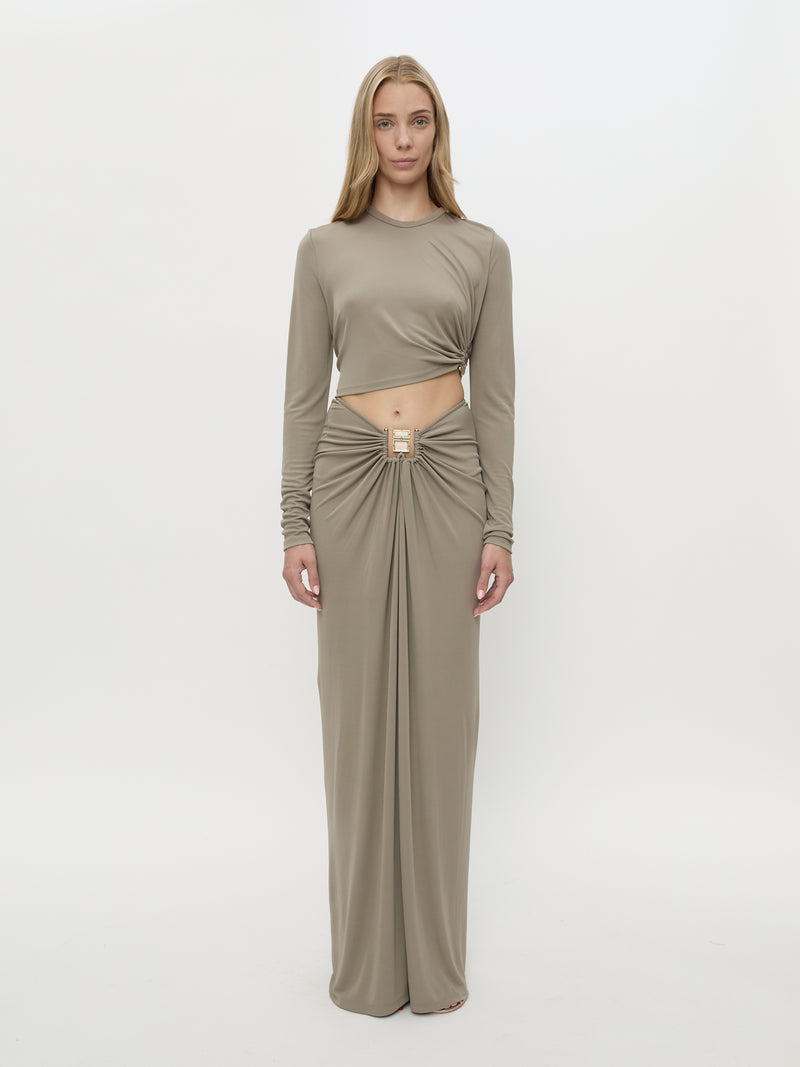 Bezel Quartz Ruched Skirt - Image 1