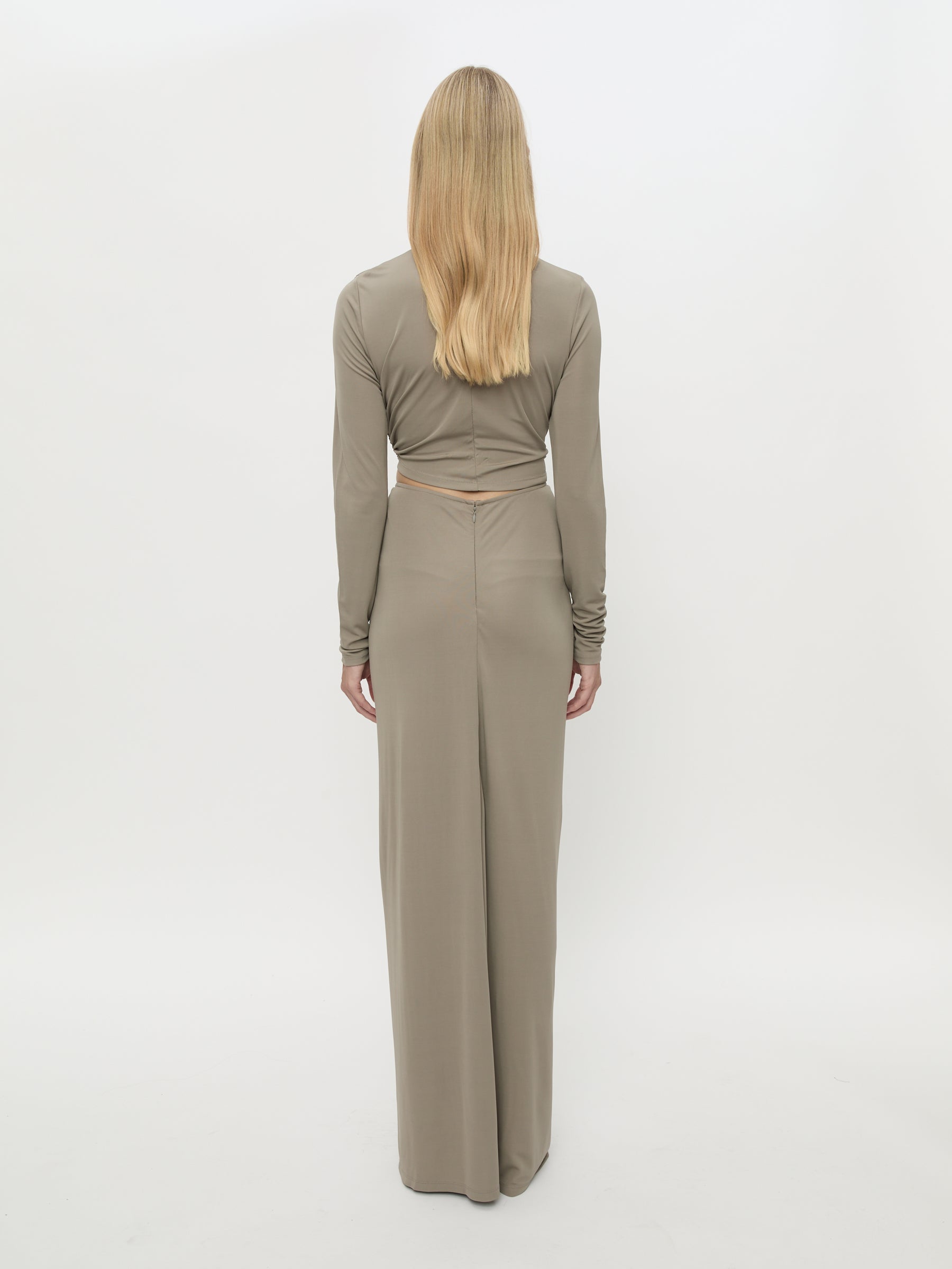 Bezel Quartz Ruched Skirt