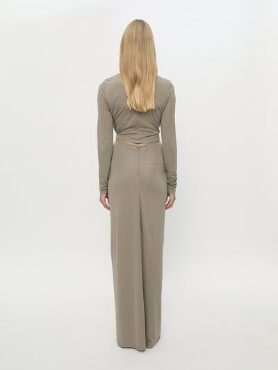 Bezel Quartz Ruched Skirt