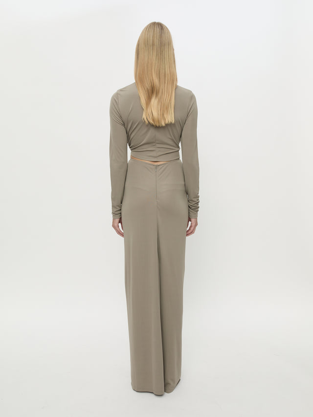 Bezel Quartz Ruched Skirt