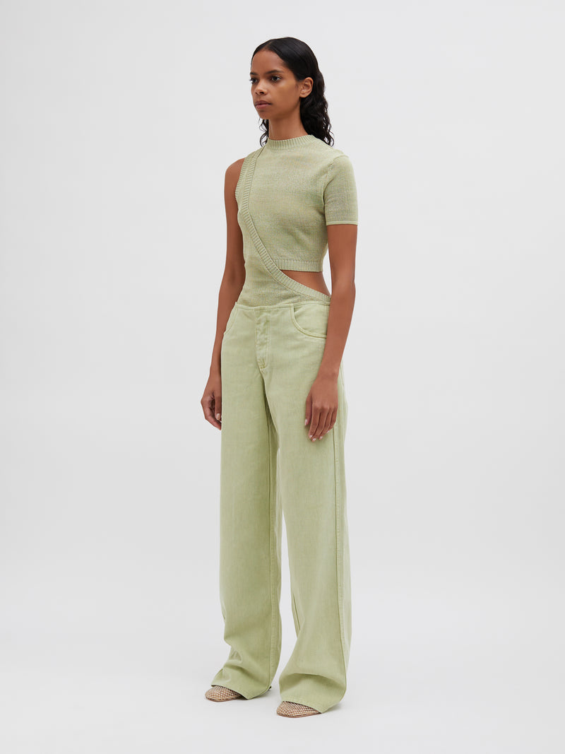 Cove Asymmetric Cutaway Knit Tank - Image 3