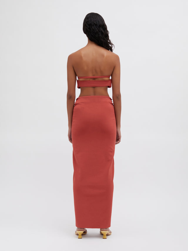 Ore Spear Twist Knit Skirt