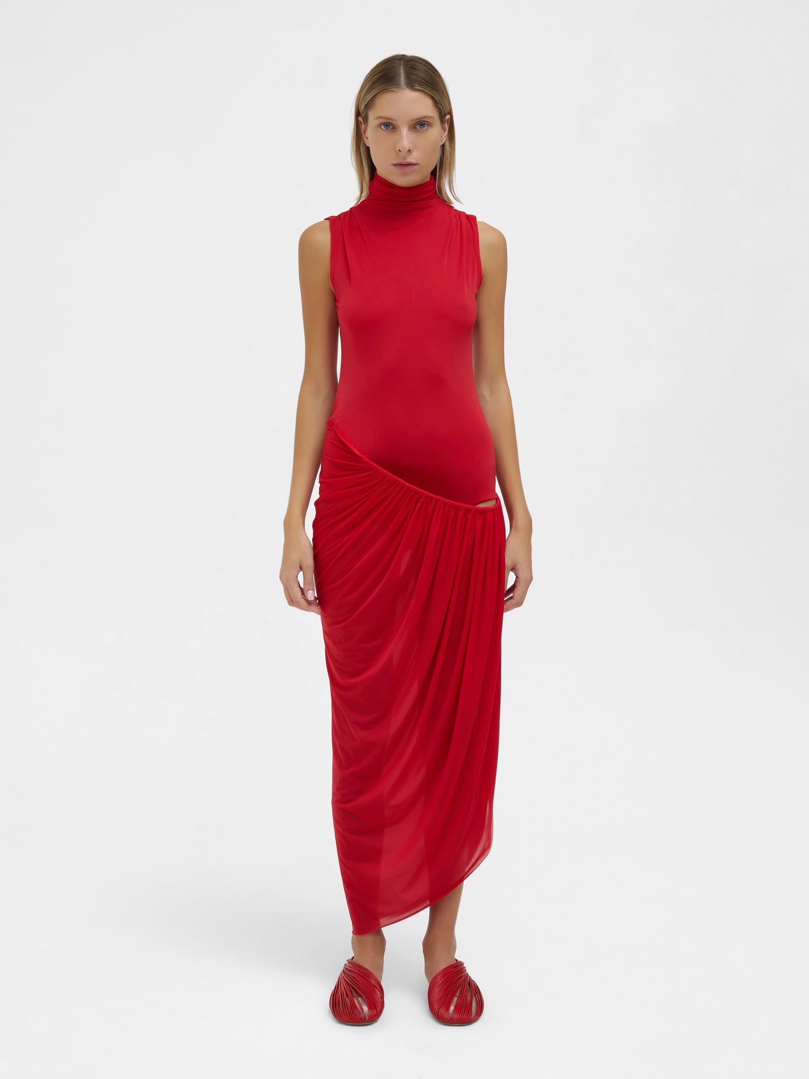 Ruched Coil Tank Dress