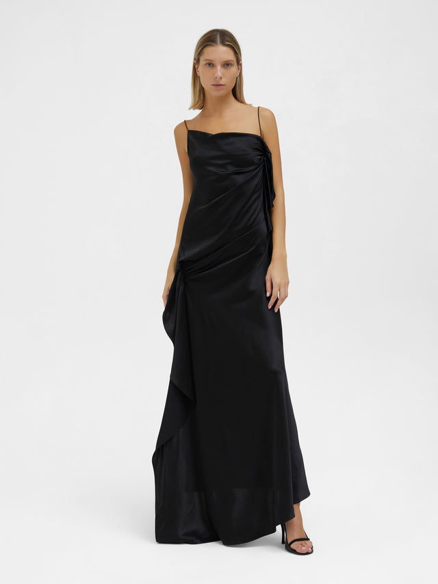 Cusco Silk Drape Cami Dress