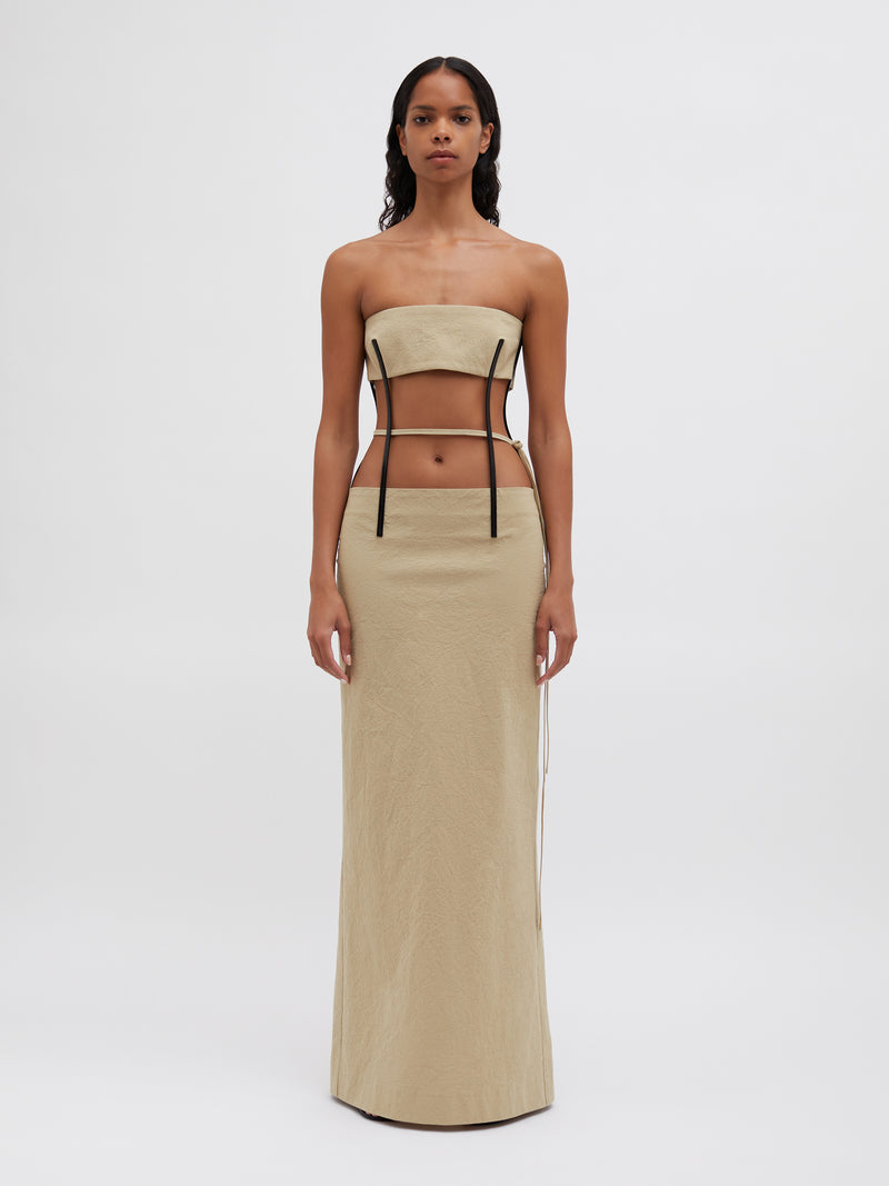 Mason Bind Strapless Gown