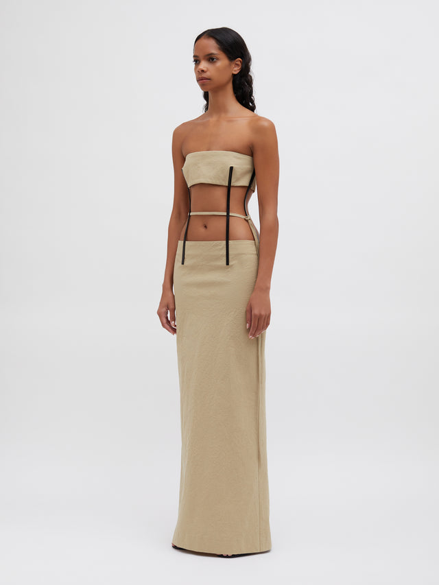 Mason Bind Strapless Gown