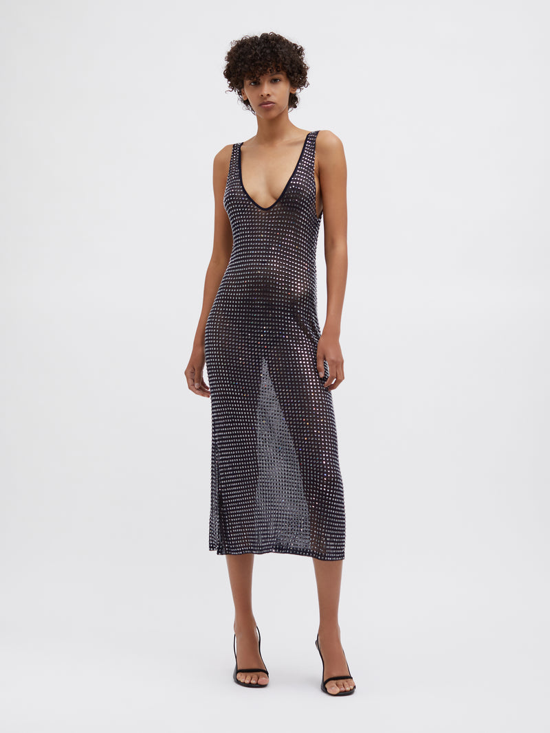 Cristalla Plunge Knit Tank Dress - Image 4