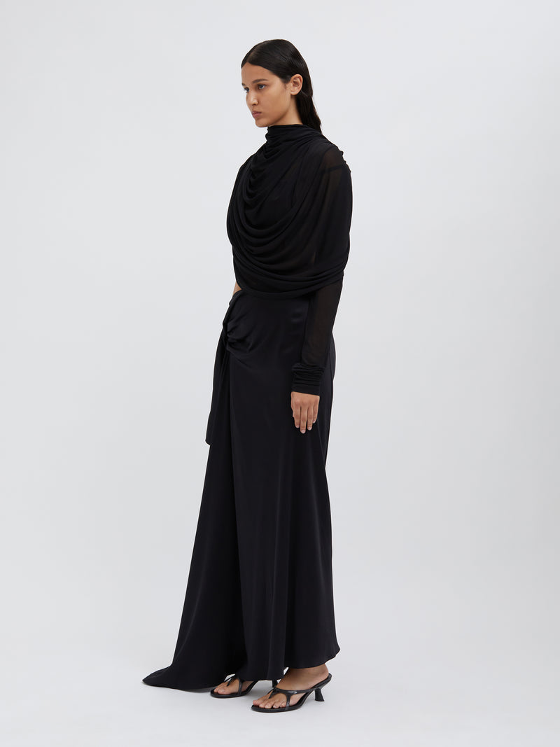 Casteret Draped Long Sleeve Shoulder Top - Image 3