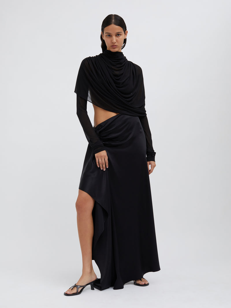 Casteret Draped Long Sleeve Shoulder Top - Image 5