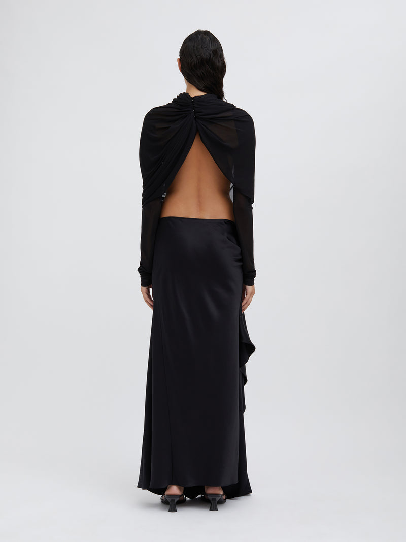 Casteret Draped Long Sleeve Shoulder Top - Image 4