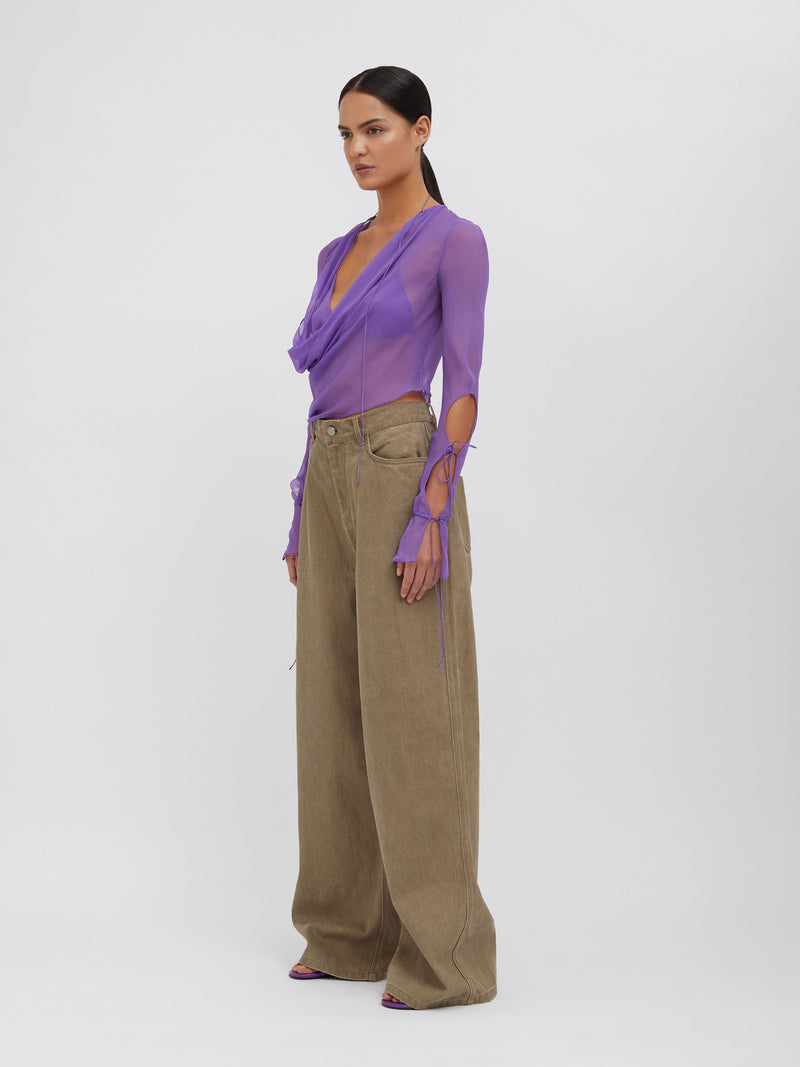 Mobius Long Sleeve Tie Top - Image 4