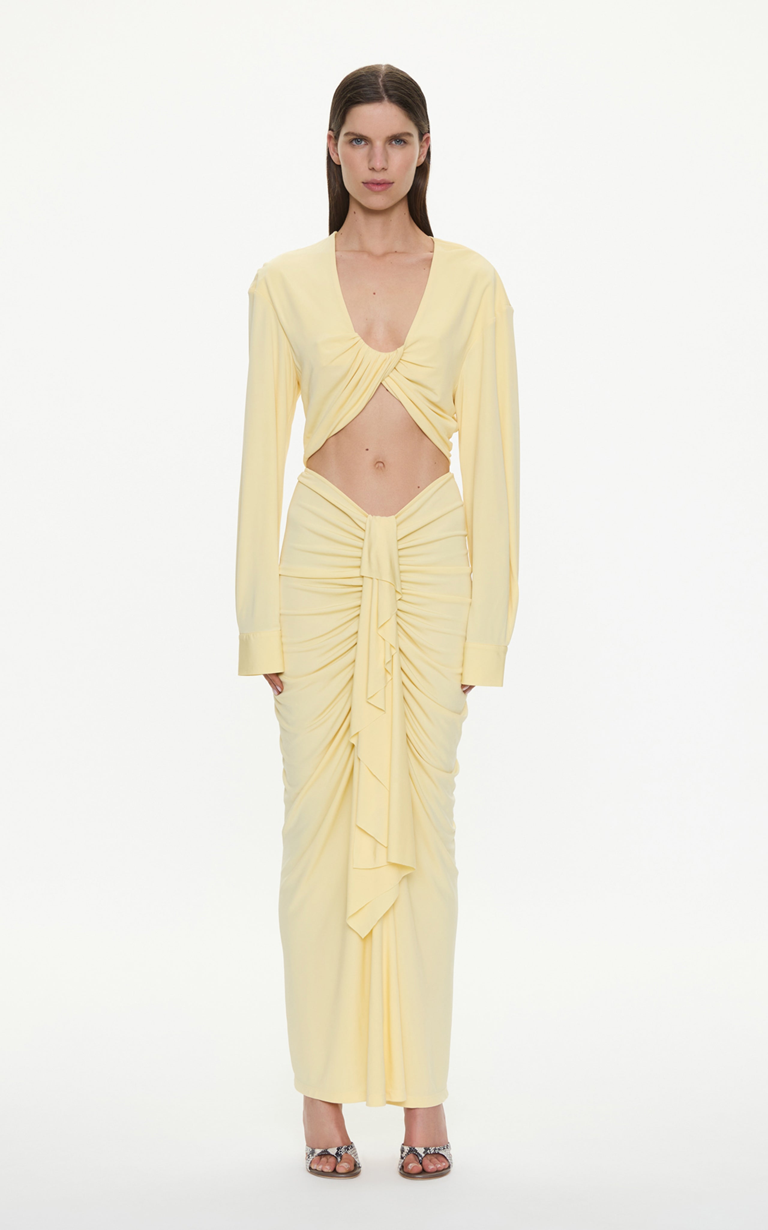 Vivenda Drape Long Sleeve Top