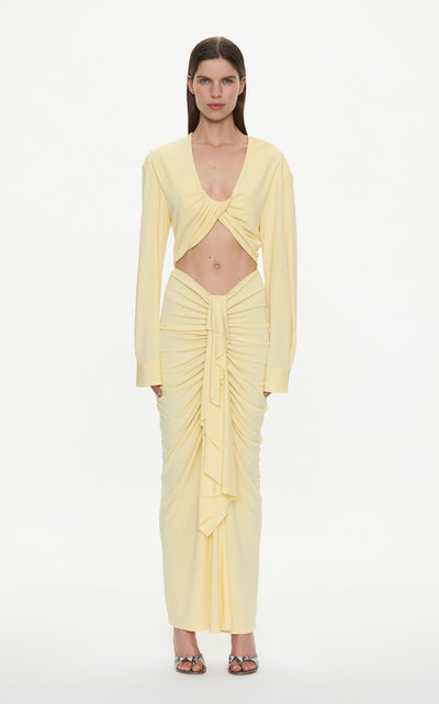 Vivenda Drape Long Sleeve Top