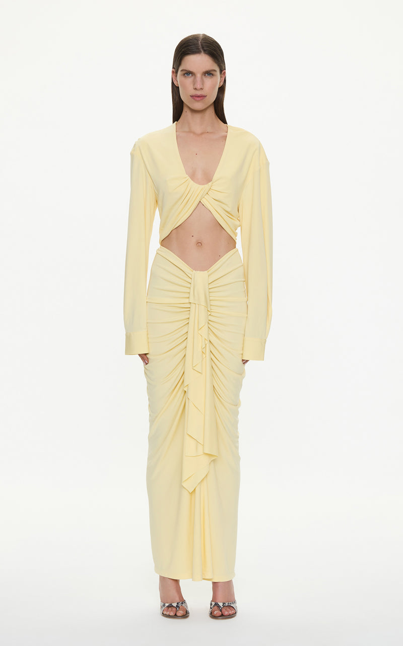 Vivenda Drape Long Sleeve Top - Image 1
