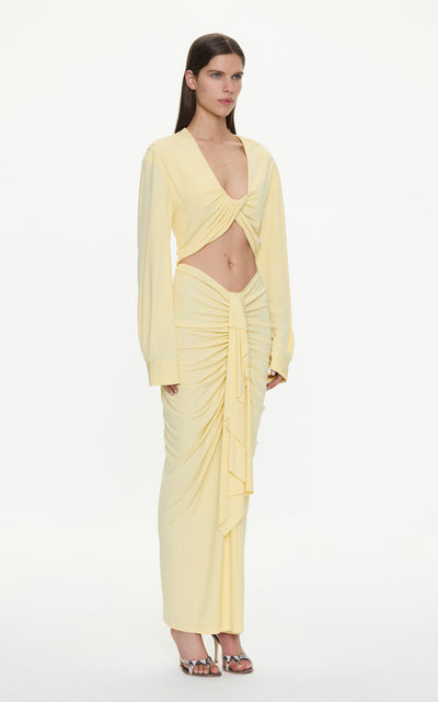Vivenda Drape Long Sleeve Top