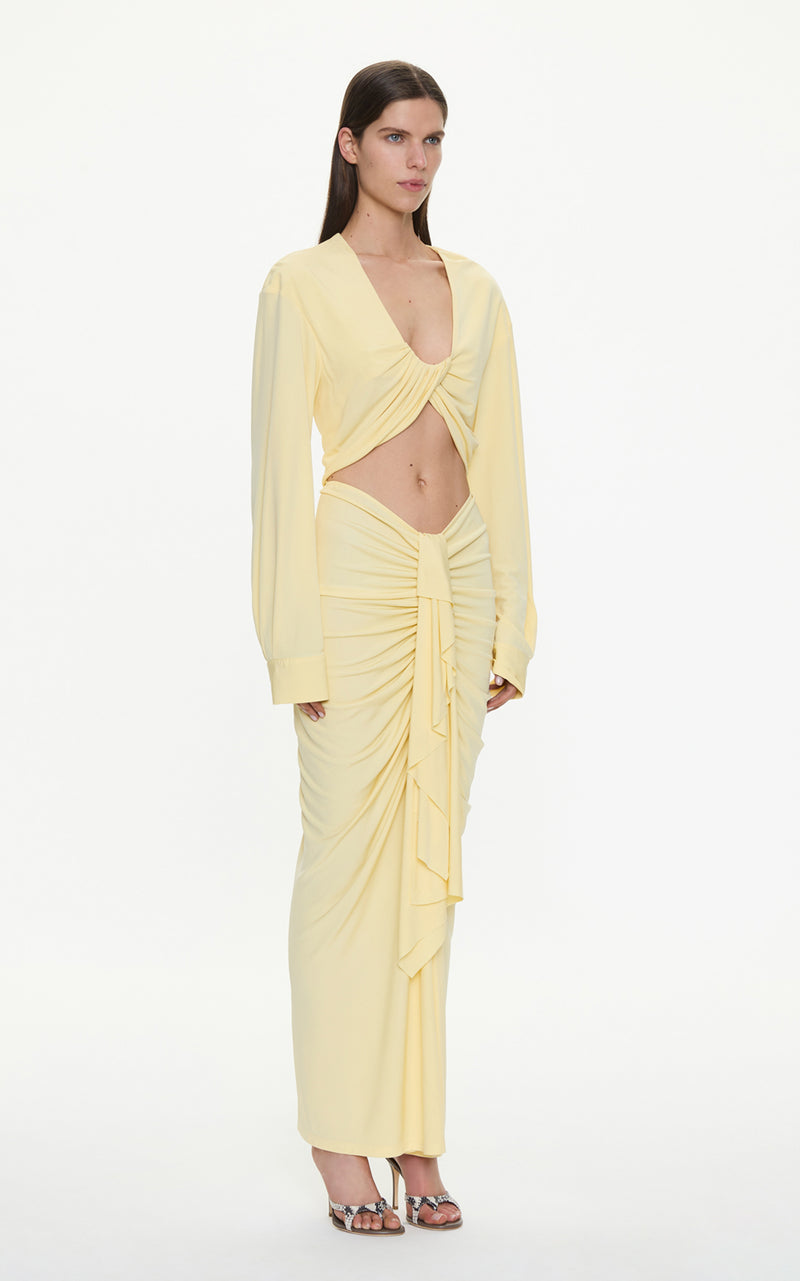 Vivenda Drape Long Sleeve Top - Image 2