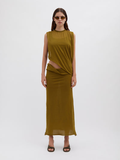 SIide Drape Tee Dress