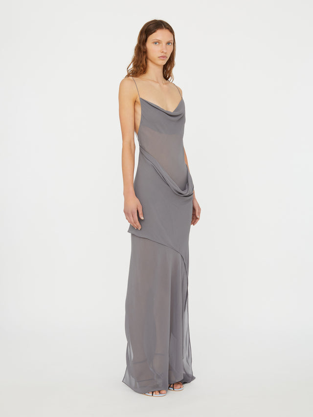 Cowl Hip Slip Dress