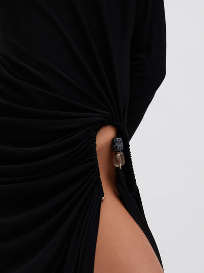 Helix Crystal Stone Long Sleeve Dress