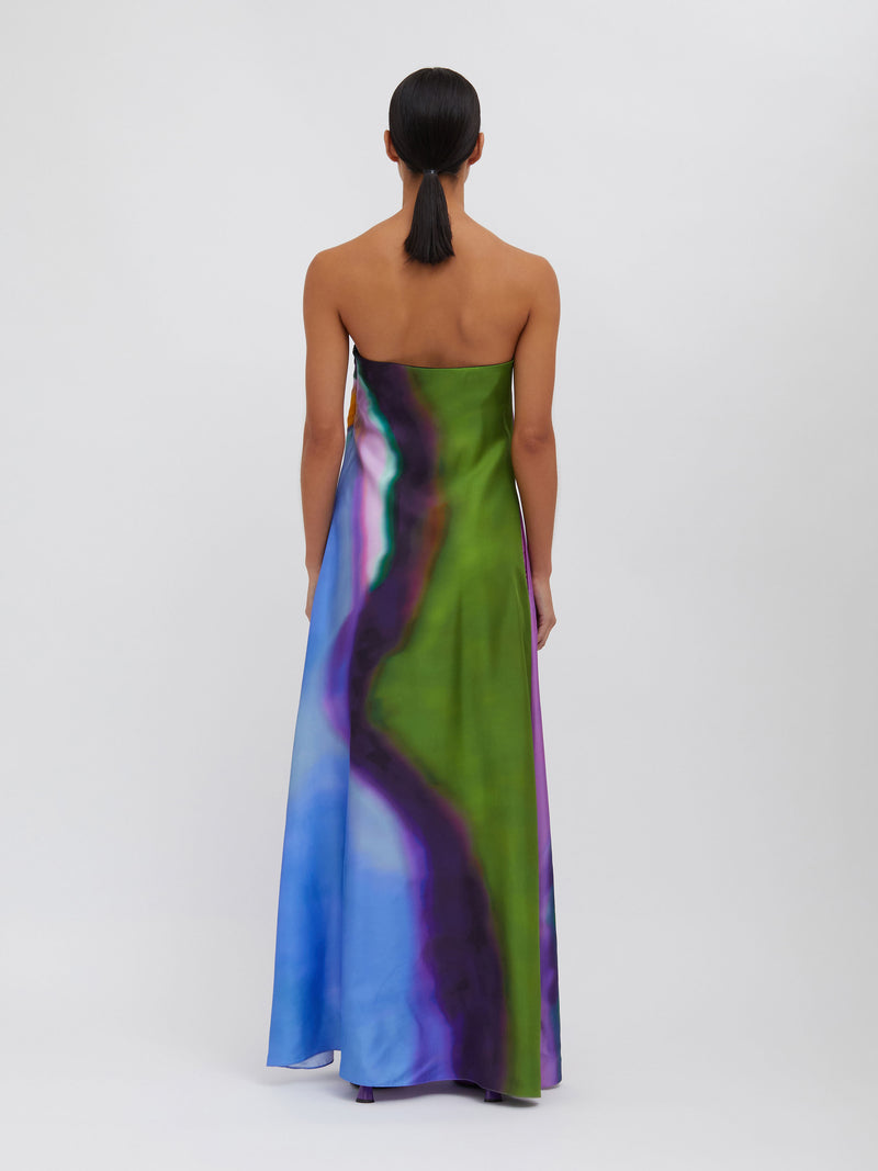 Aura Silk Strapless Dress - Image 3