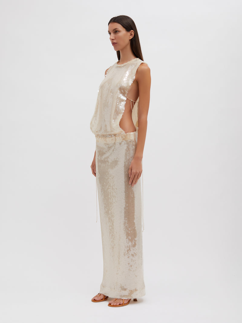 Lucent Sequin Separation Gown