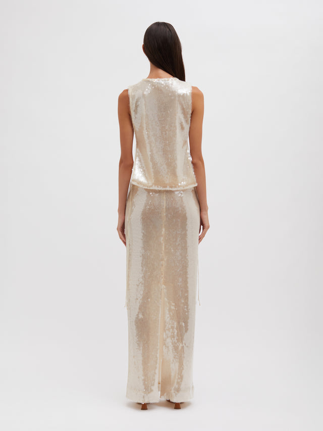 Lucent Sequin Separation Gown